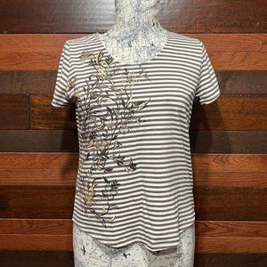 St. John’s Bay Scoop Neck Short Sleeve Floral Tee Shirt